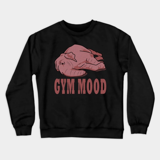 Pink elephant thinking about going to the gym Crewneck Sweatshirt by Nosa rez